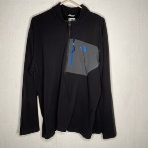 The North‎ Face Fleece Mens XXL Black Quarter Zip Pullover Lightweight 2XL
